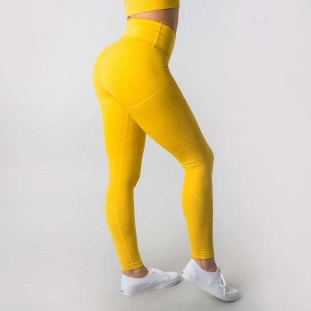 Yellow R6 Revival Alphalete Leggings - Small